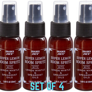 Set of 4 — Trader Joe’s — Super Lemon Room Spritz Spray Essential Oil 1.69oz NEW